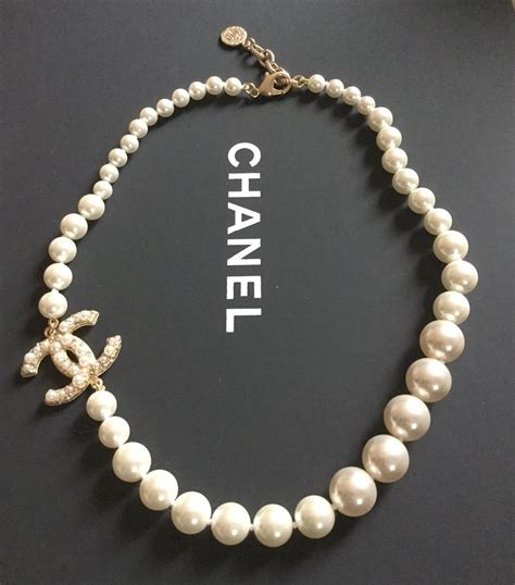 chanel vintage choker|authentic chanel pearl necklace.